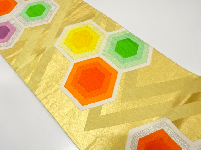 JAPANESE KIMONO / ANTIQUE FUKURO OBI / SILK / WOVEN KIKKO